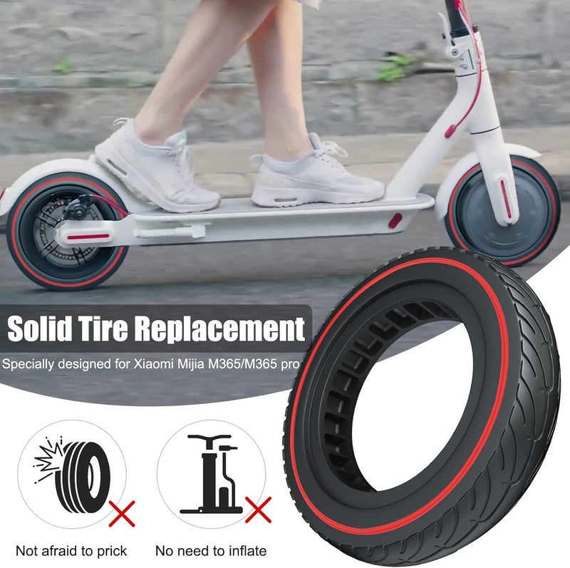 Cooryda Solid Tire for Xiaomi m365 Electric Scooter Mijia Mi m365 pro/gotrax gxl V2/gotrax XR, 8.5 inches Electric Scooter Wheels 8 1/2'' Front or Rear Replacement Honeycomb Solid Tires - Image 4